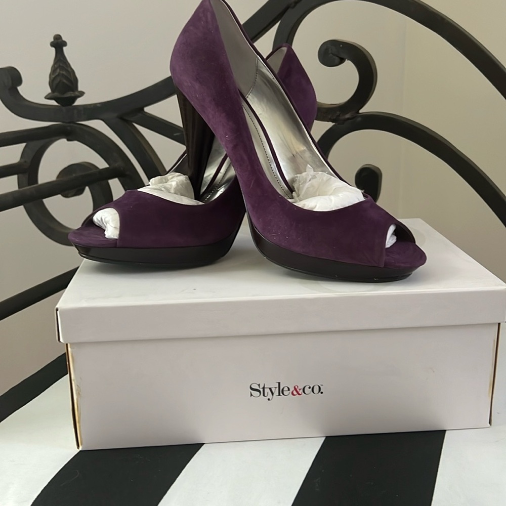 Style & Co High Heel Shoes in color Sweetgrape (Purple)